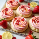 Fresh strawberry lemonade cookies